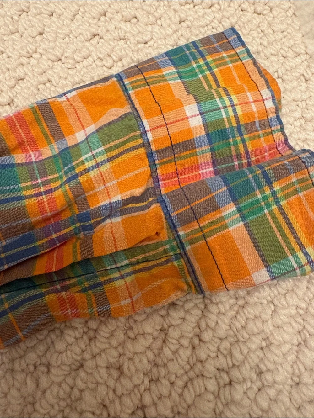 Ralph Lauren Orange, Green & Blue Plaid Button-Down Shirt for Kids
